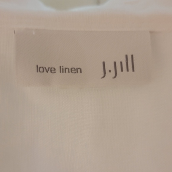 J Jill Love 100% Linen Button-Up Shirt Size 4X White Tunic Pintuck Square Blouse - Picture 5 of 6